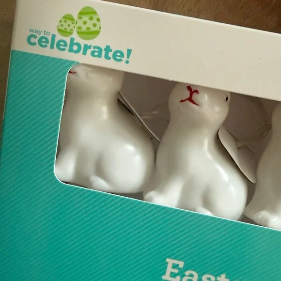 Brand NWT White Easter Bunny String Lights with Timer - Picture 13 of 16